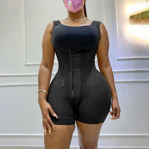 Fajas Colombianas Bodyshaper High Compression Abdomen Control Double Bodysuit Waist Trainer Open Bust Skims Kim Kardashian