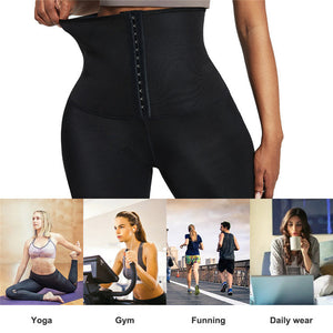 High Waist Neoprene Sauna Sweat Pants Women Fitness Lose Weight Tummy Control Waist Trainer Corset Leggings - GIRL BODY LUX