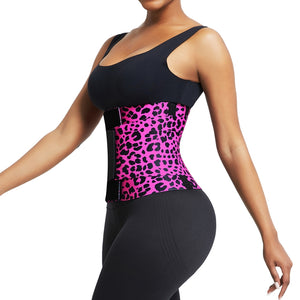 Leopard Print High Compression Elasticity Waist Trimmer Belt Women Fitness Back Support Slimming Belt - GIRL BODY LUX