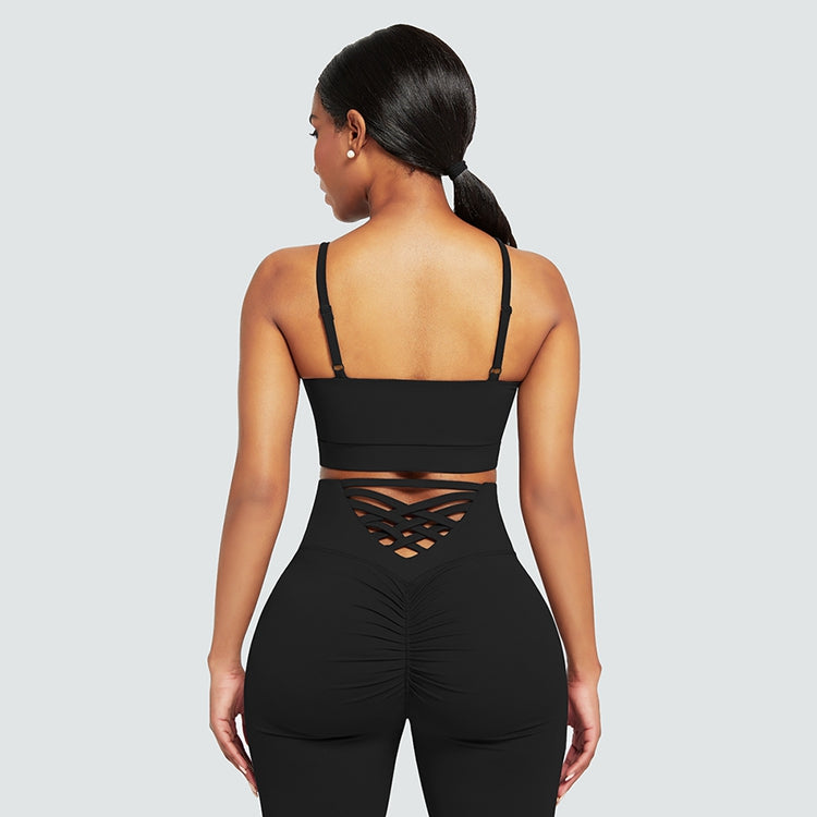 Women Three Yoga Suit Set High Waist Yoga Pants Long Sleeve Crop Top Hoodie Plain Tracksuit - GIRL BODY LUX